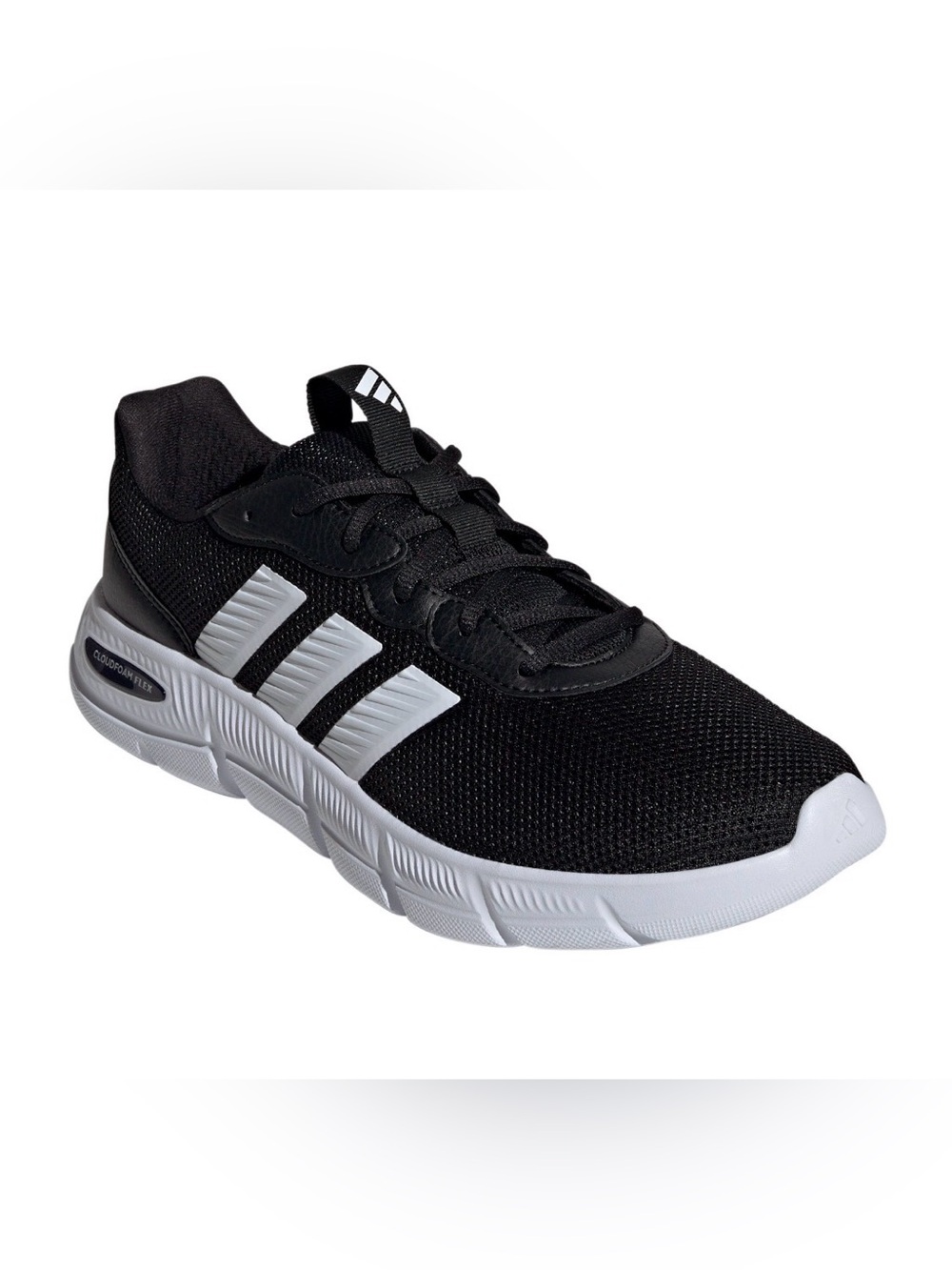 NEW ADIDAS Cloudfoam Flex Laces Sneaker Men's Black/White Shoes 9-13